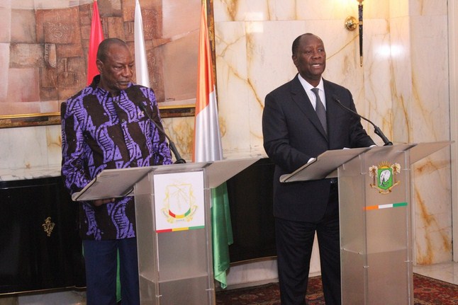 Visite de Travail et d’amitié du Président Guinéen Alpha Condé en Côte d’Ivoire